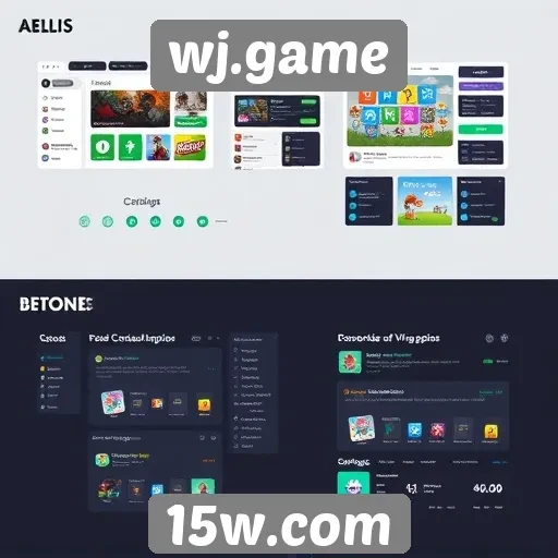 Evolução do design de interface do wj.game