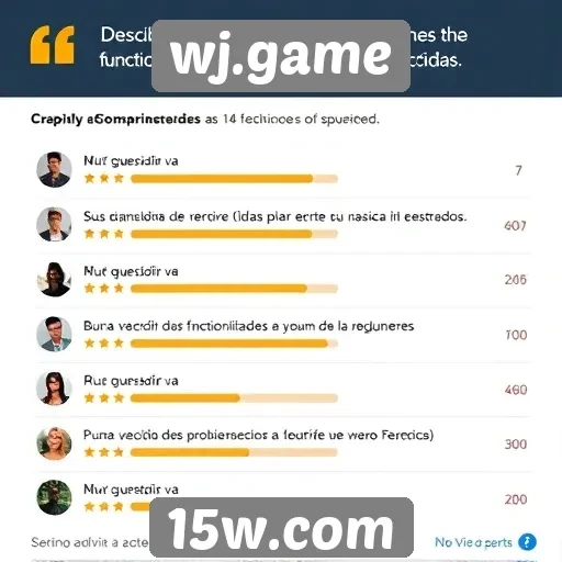 Feedback dos usuários sobre a experiência no wj.game